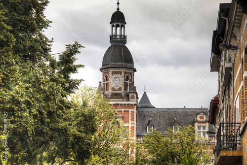Obraz na płótnie Historical building in the town of Berchem in Antwerp, Belgium
w salonie