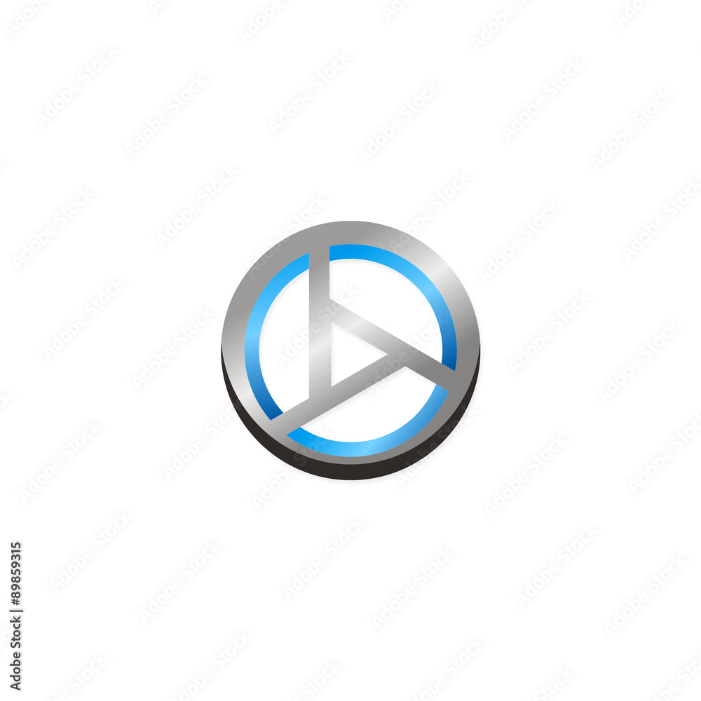 round shape silver technology logo round shape silver technology logo