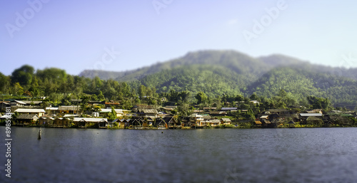 Wallpaper Mural lagoon at banrakthai,Maehongson,Thailand Miniature effect Torontodigital.ca