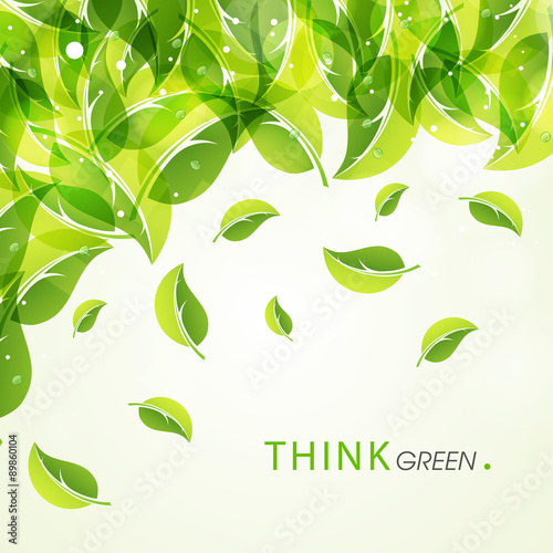 Poster, banner or flyer for Think Green.