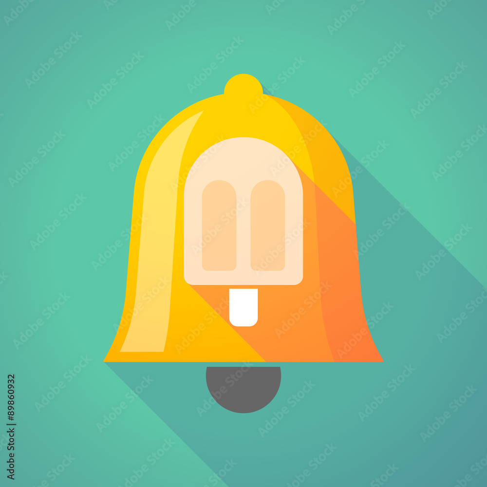 Bell icon with an ice cream Bell icon with an ice cream