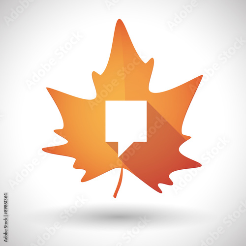 Autumn leaf icon with a tooltip