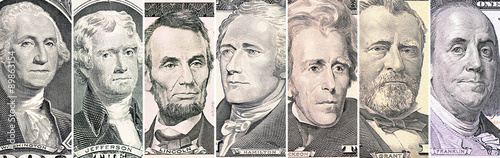The face  Washington the dollar bill