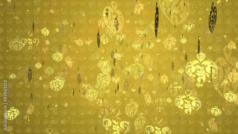 Background Thai art, gold heart Stock Video | Adobe Stock