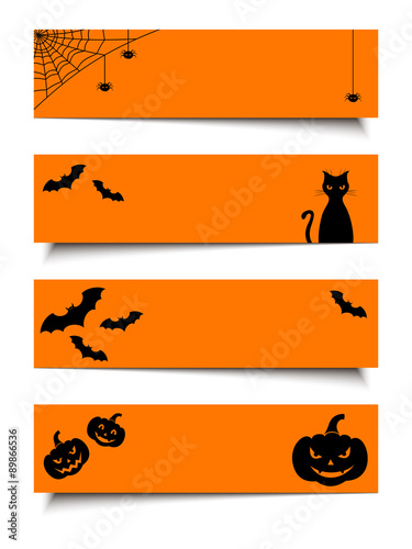 Halloween web banners. Vector eps-10.