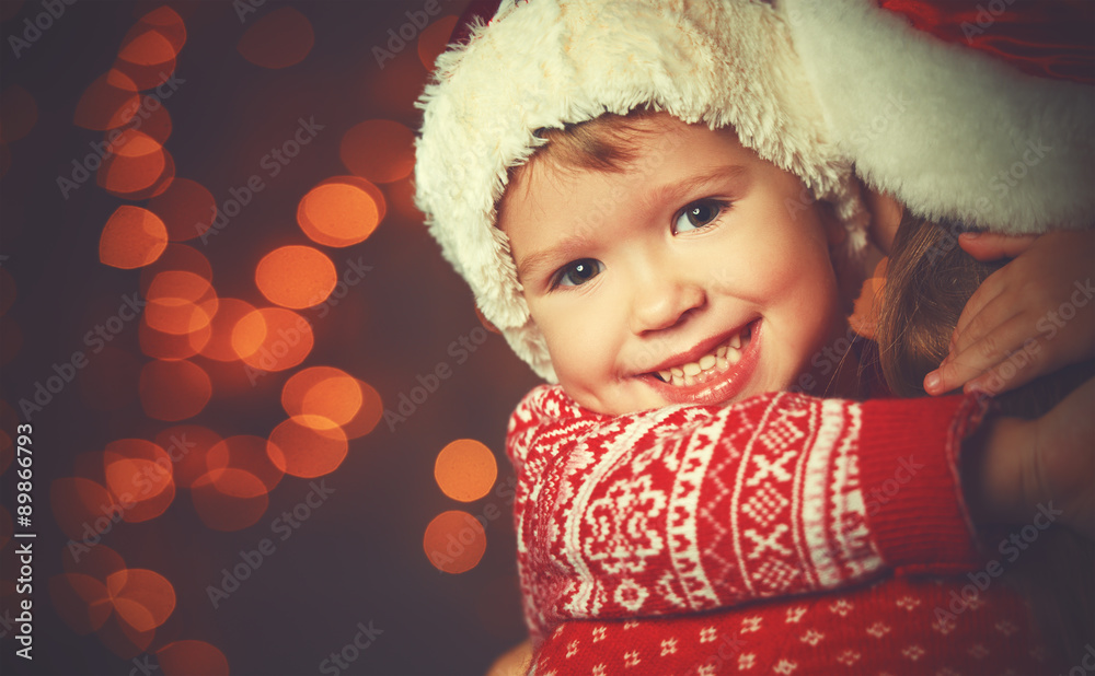 Christmas magic happy family mother and child Christmas magic happy family mother and child