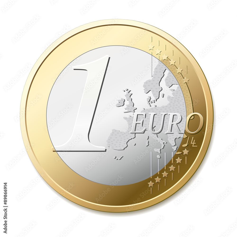 One euro coin vector vector de Stock | Adobe Stock