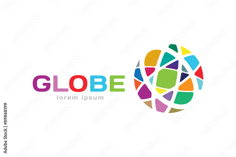 Abstract earth logo. Globe logo icon Abstract earth logo. Globe logo icon
