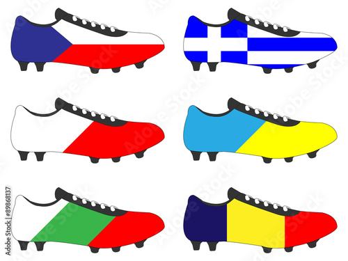 Football Cleats with National Flags of Europe 4
