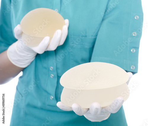 Silicone breast implant
