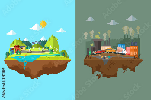 Comparison of Clean City and Polluted City