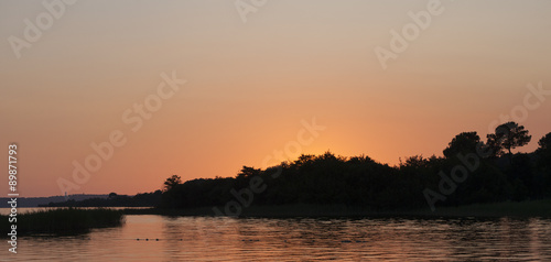 Sunset over the lake..