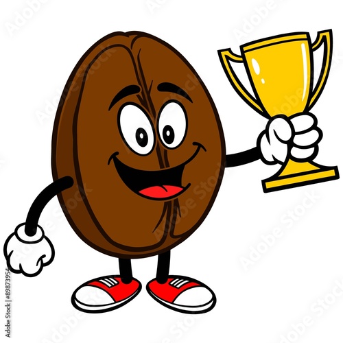 Coffee Bean with Trophy