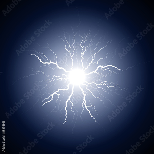 dark blue lightning from the center