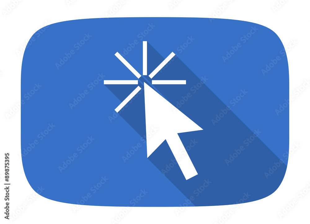click here flat design modern icon