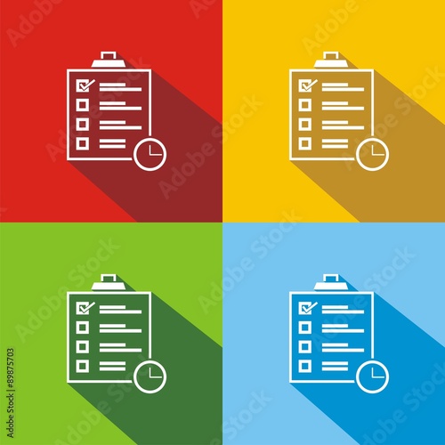 Icono tareas colores sombra