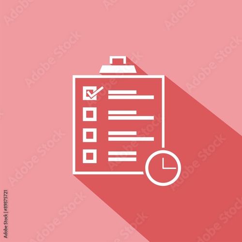 Icono tareas rosa sombra