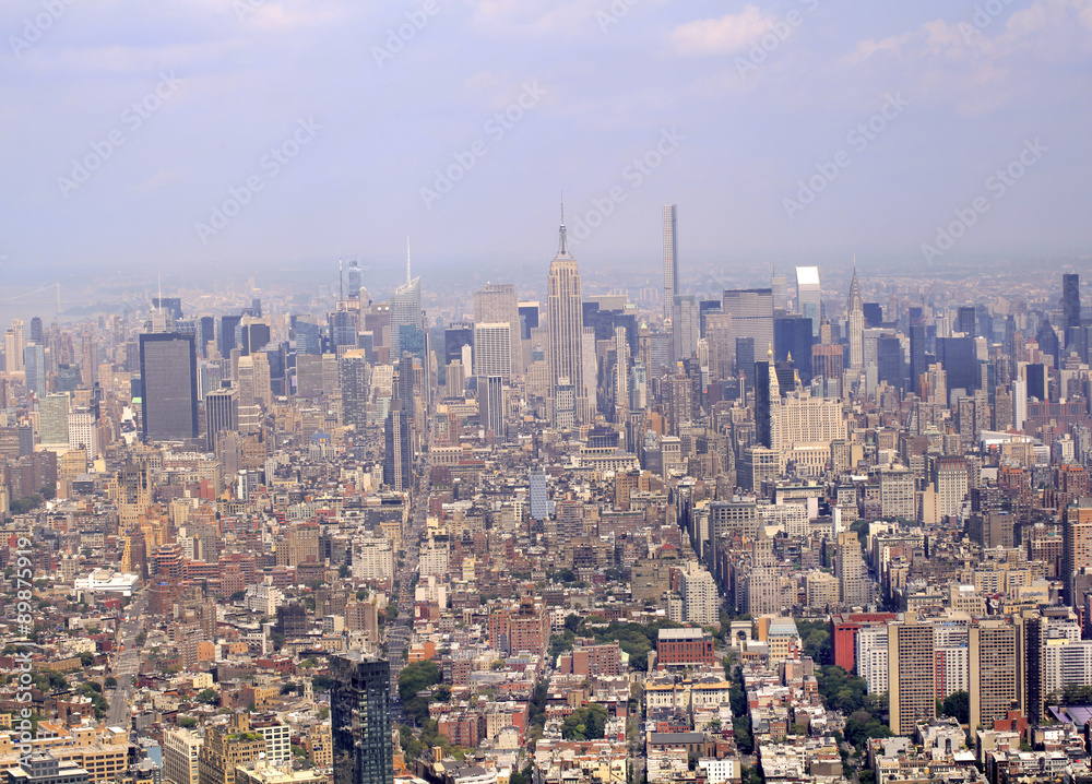 New York City skyline, view from Freedom Tower, NY, USA