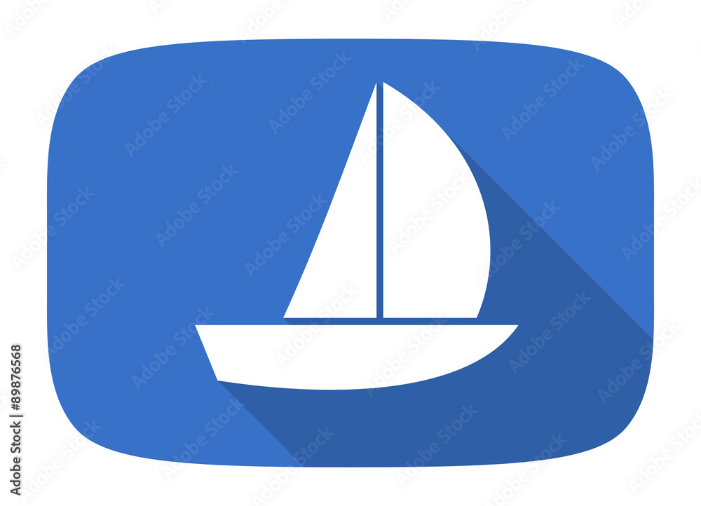 yacht flat design modern icon