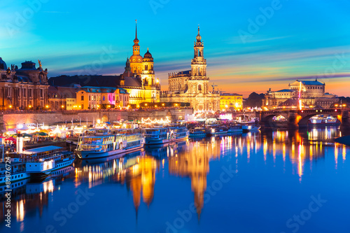 Evening scenery of the Old Town in Dresden, Germany © Scanrail