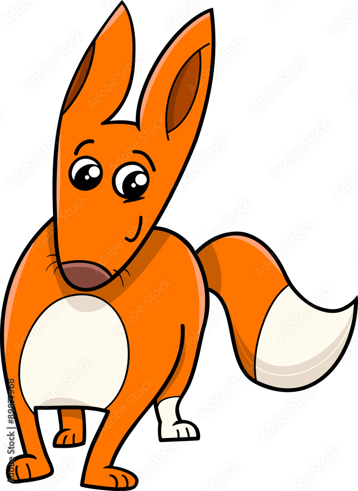 Obraz premium fox cartoon animal character
