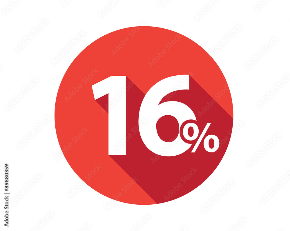 16 percent discount sale red circle 16 percent discount sale red circle