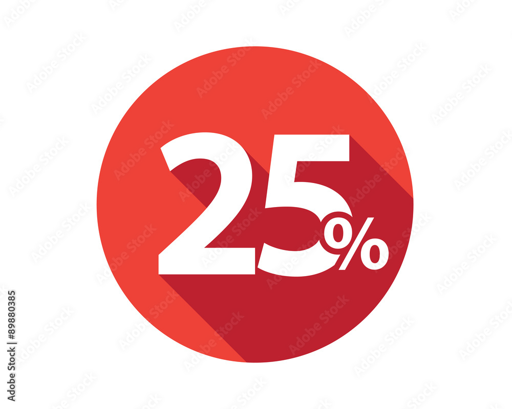25 percent discount sale red circle 25 percent discount sale red circle