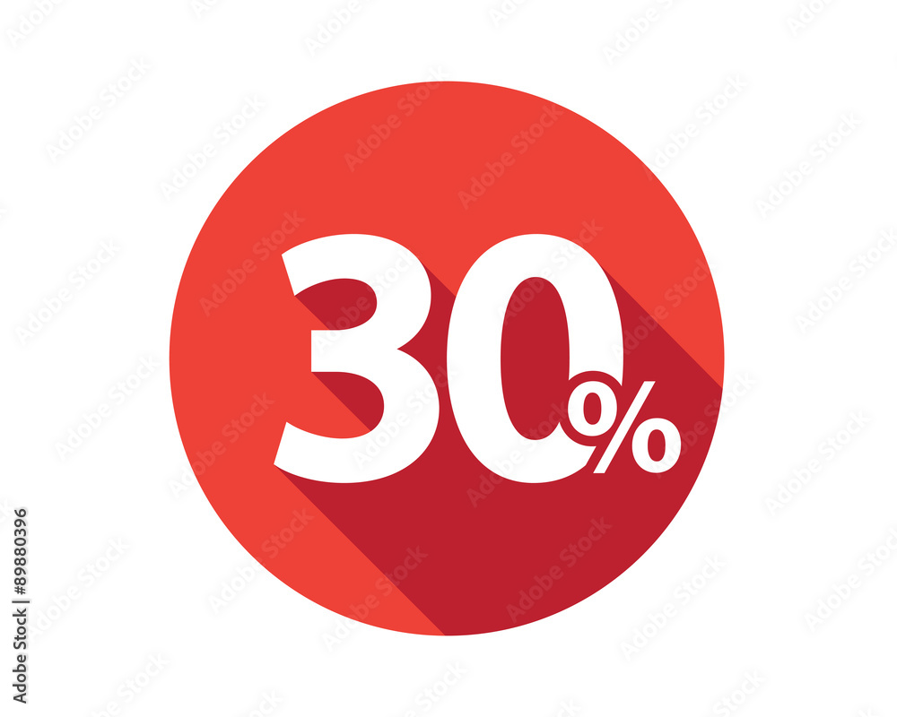 30 percent discount sale red circle - obrazy, fototapety, plakaty 