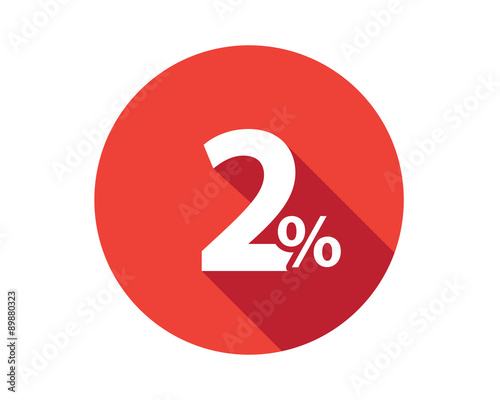 2 percent discount sale red circle