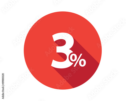 3 percent discount sale red circle