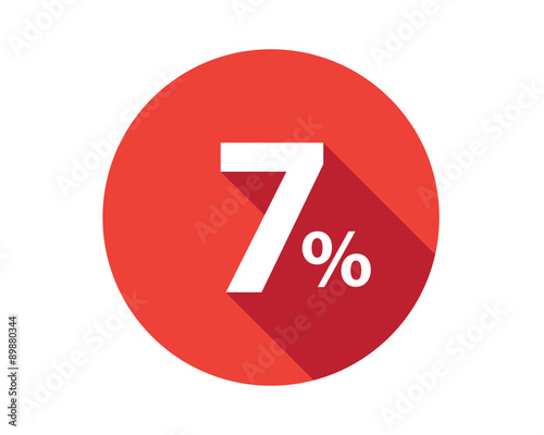 7 percent discount sale red circle