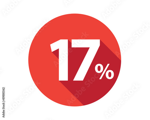 17 percent discount sale red circle