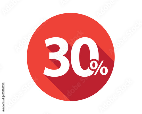 30 percent discount sale red circle