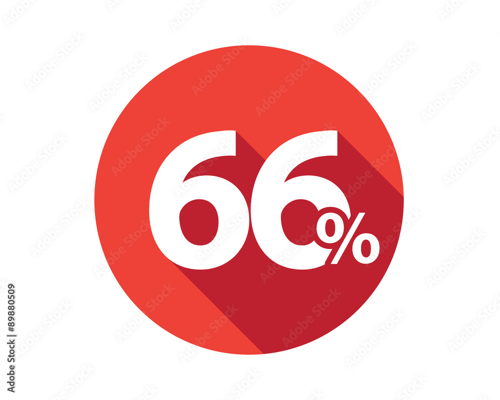 66 percent discount sale red circle 66 percent discount sale red circle
