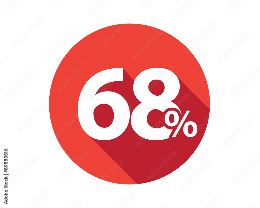 68 percent discount sale red circle 68 percent discount sale red circle