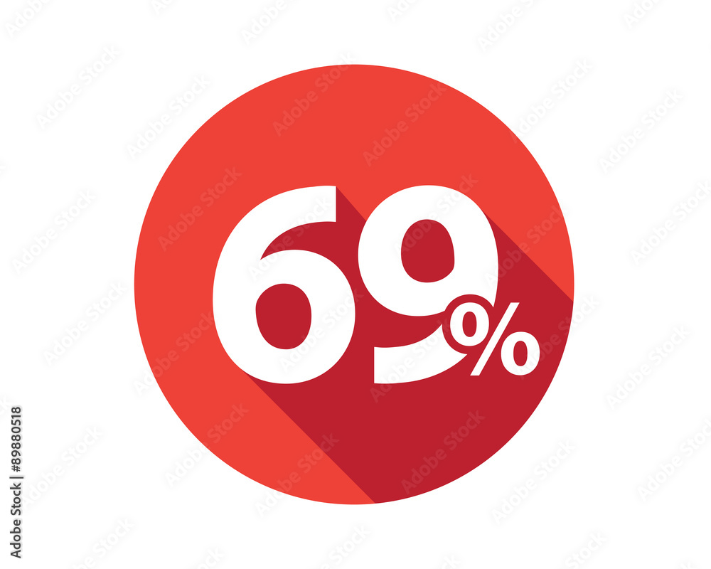 69 percent discount sale red circle 69 percent discount sale red circle