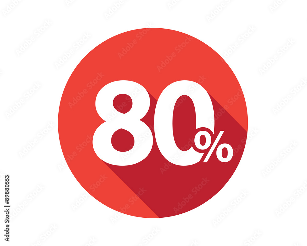 80 percent discount sale red circle 80 percent discount sale red circle