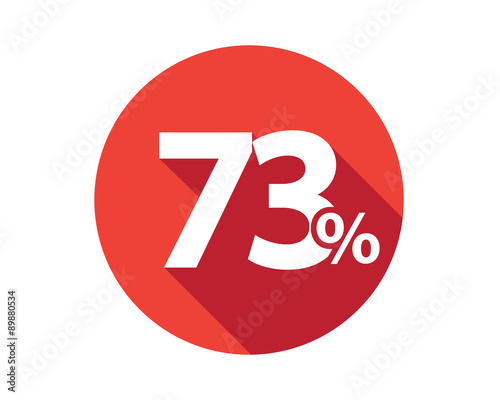 73 percent  discount sale red circle