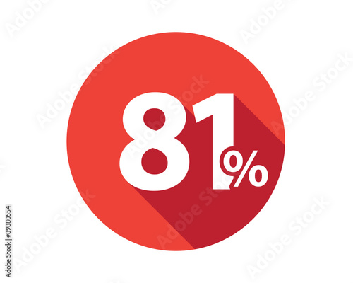 81 percent discount sale red circle