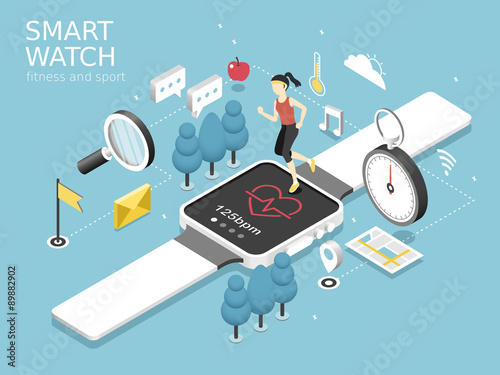 smart watch-fitness and sport concept