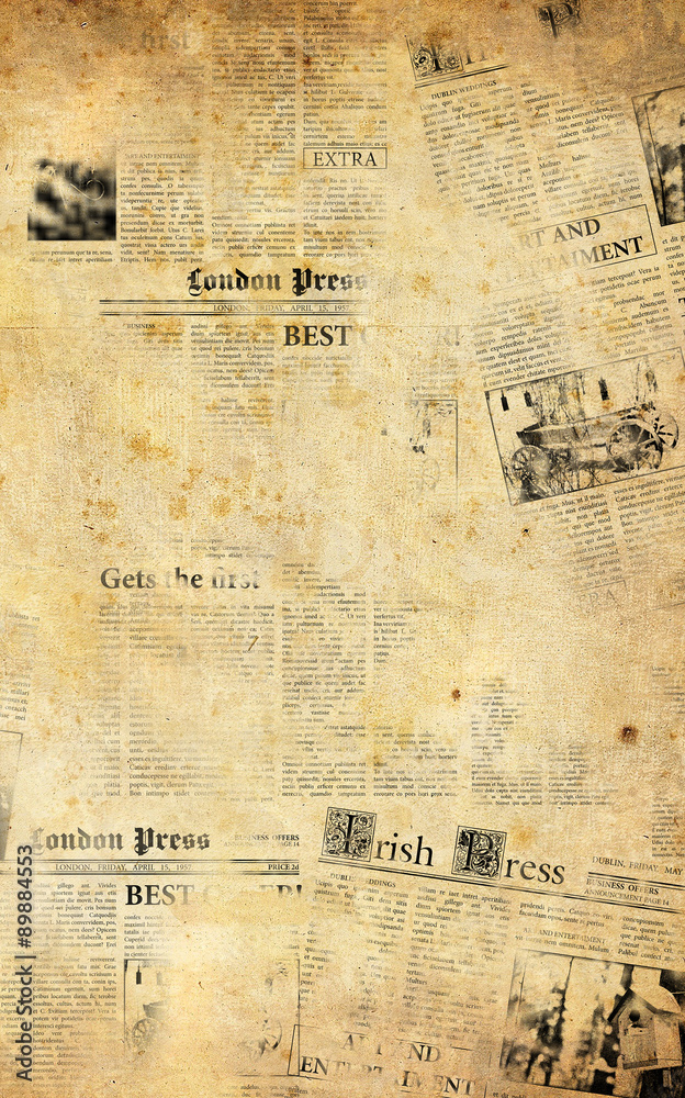 Fototapeta premium Old newspapers background