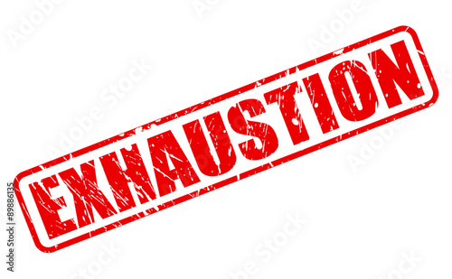 EXHAUSTION red stamp text