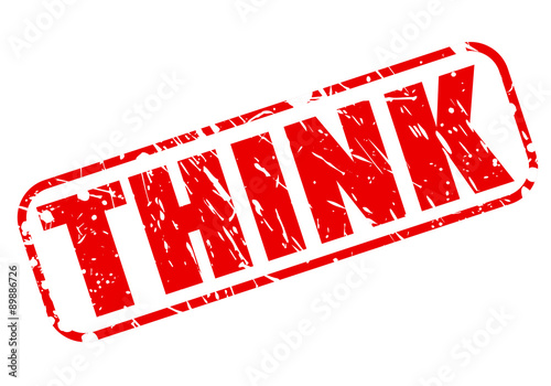 Think red stamp text