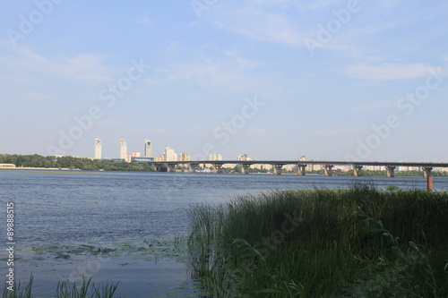 Bridge across river Dnieper in Kiev © olyasolodenko