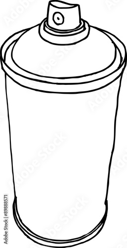 spray can hand drawn liquid line on a white background