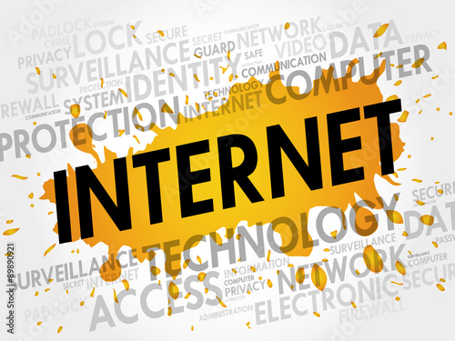 INTERNET word cloud, business concept