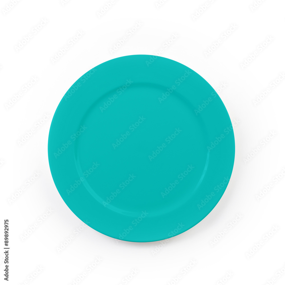 blue Ceramic Plate on white background blue Ceramic Plate on white background