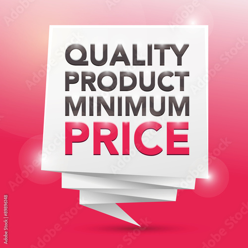 QUALITY PRODUCT MINIMUM PRICE , poster design element