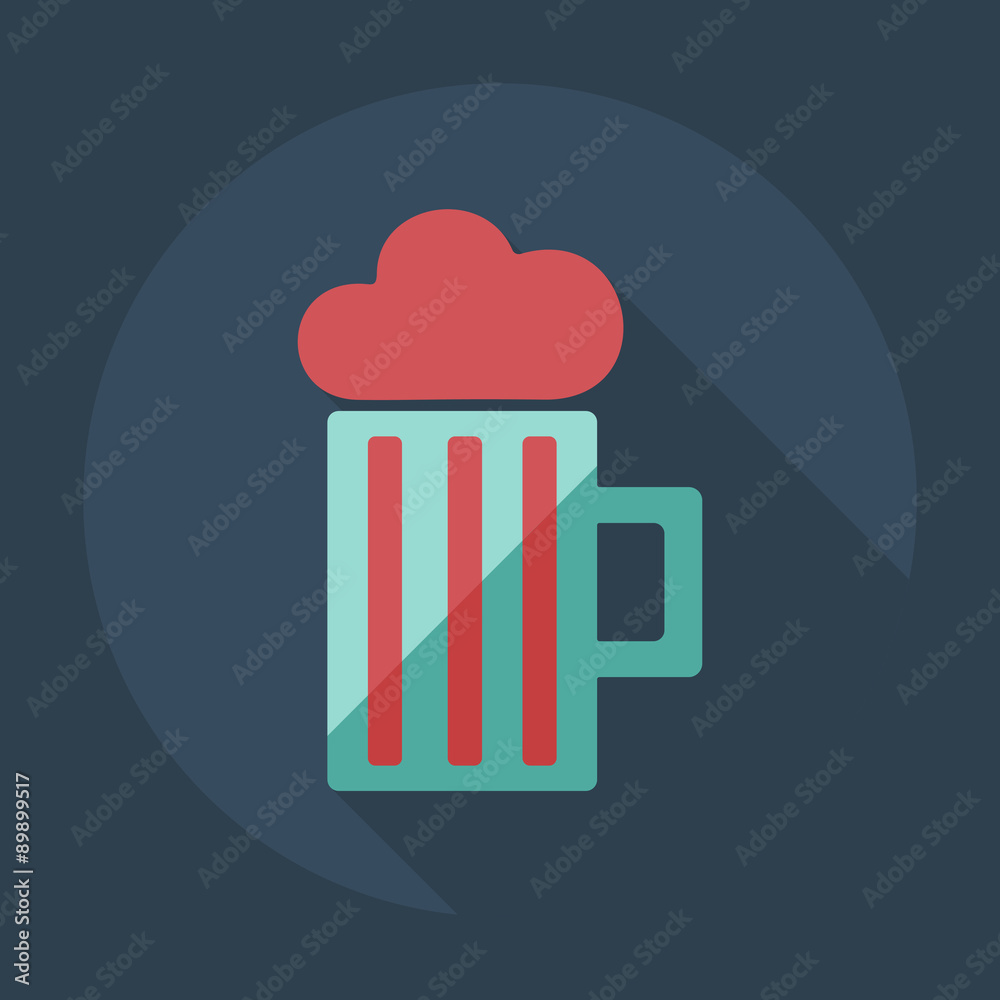Flat modern design with shadow icons beverage Flat modern design with shadow icons beverage