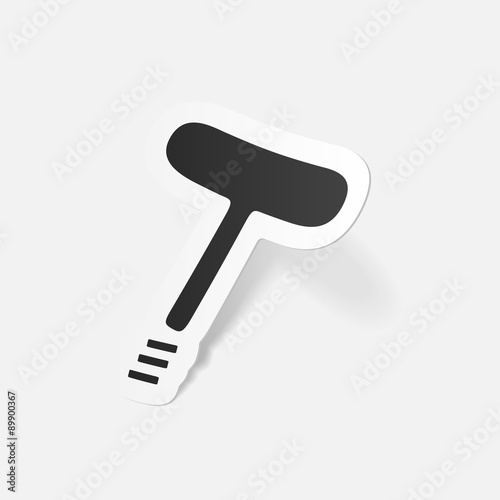 paper sticker: classic corkscrew